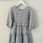 Elke Dress pale blue check front