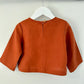 Esther girls linen top paprika back
