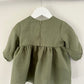 Sophie linen dress Olive back