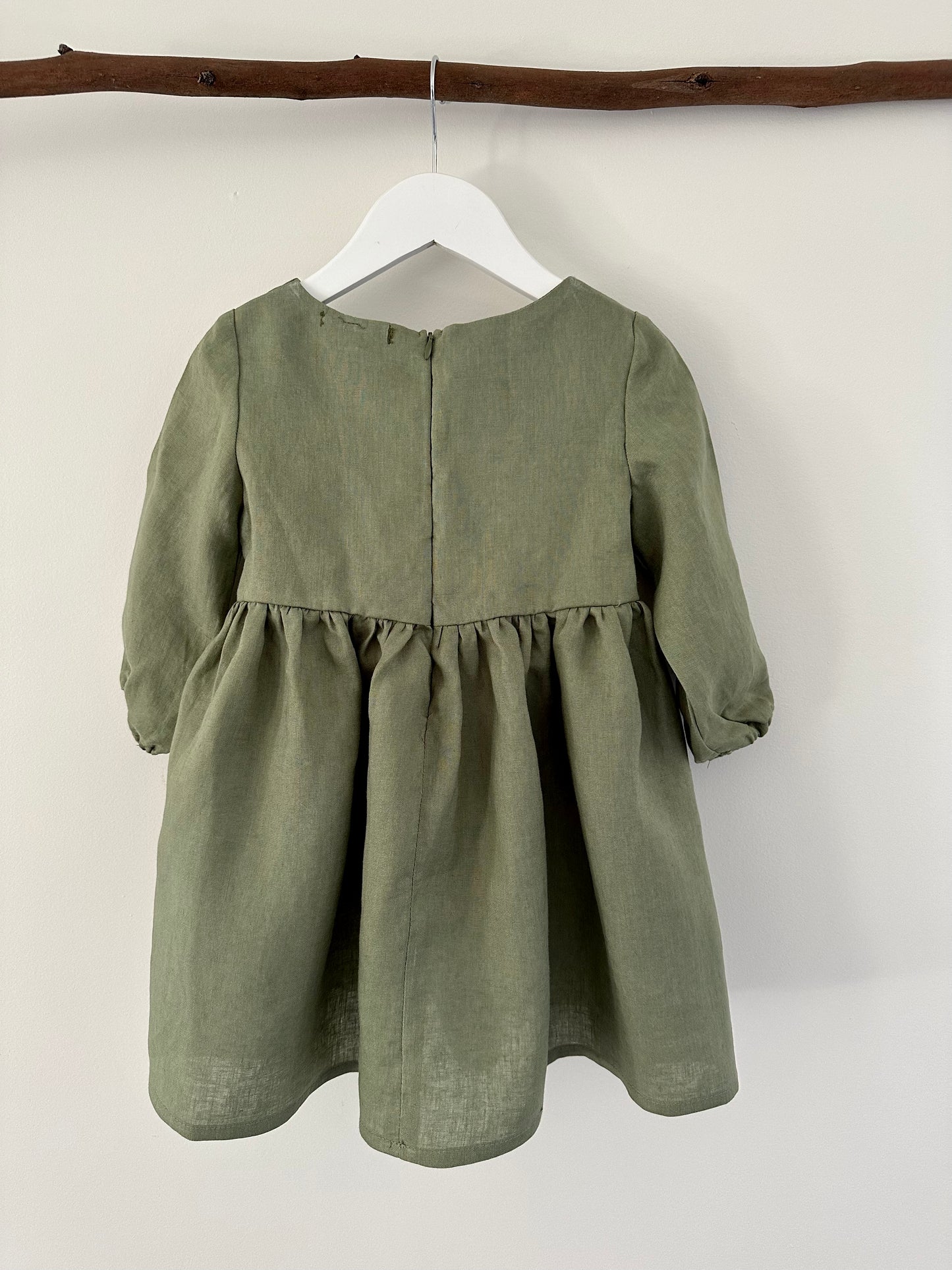 Sophie long sleeve linen dress