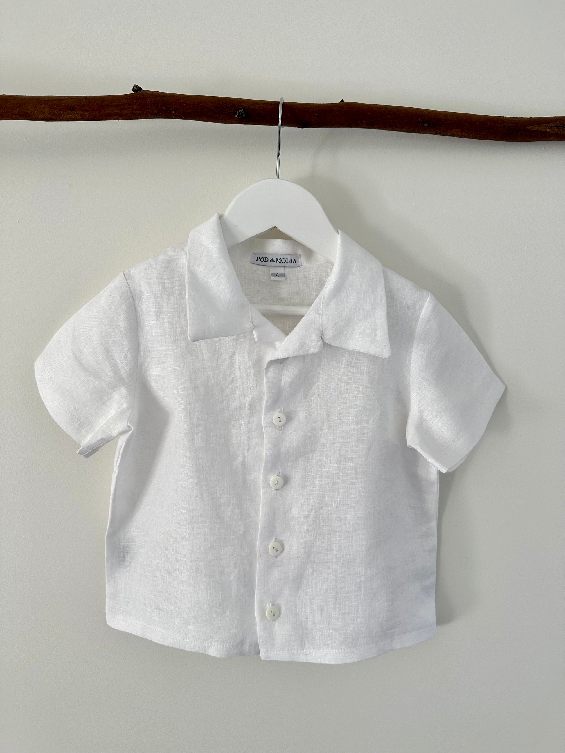 Charlie Linen Shirt White