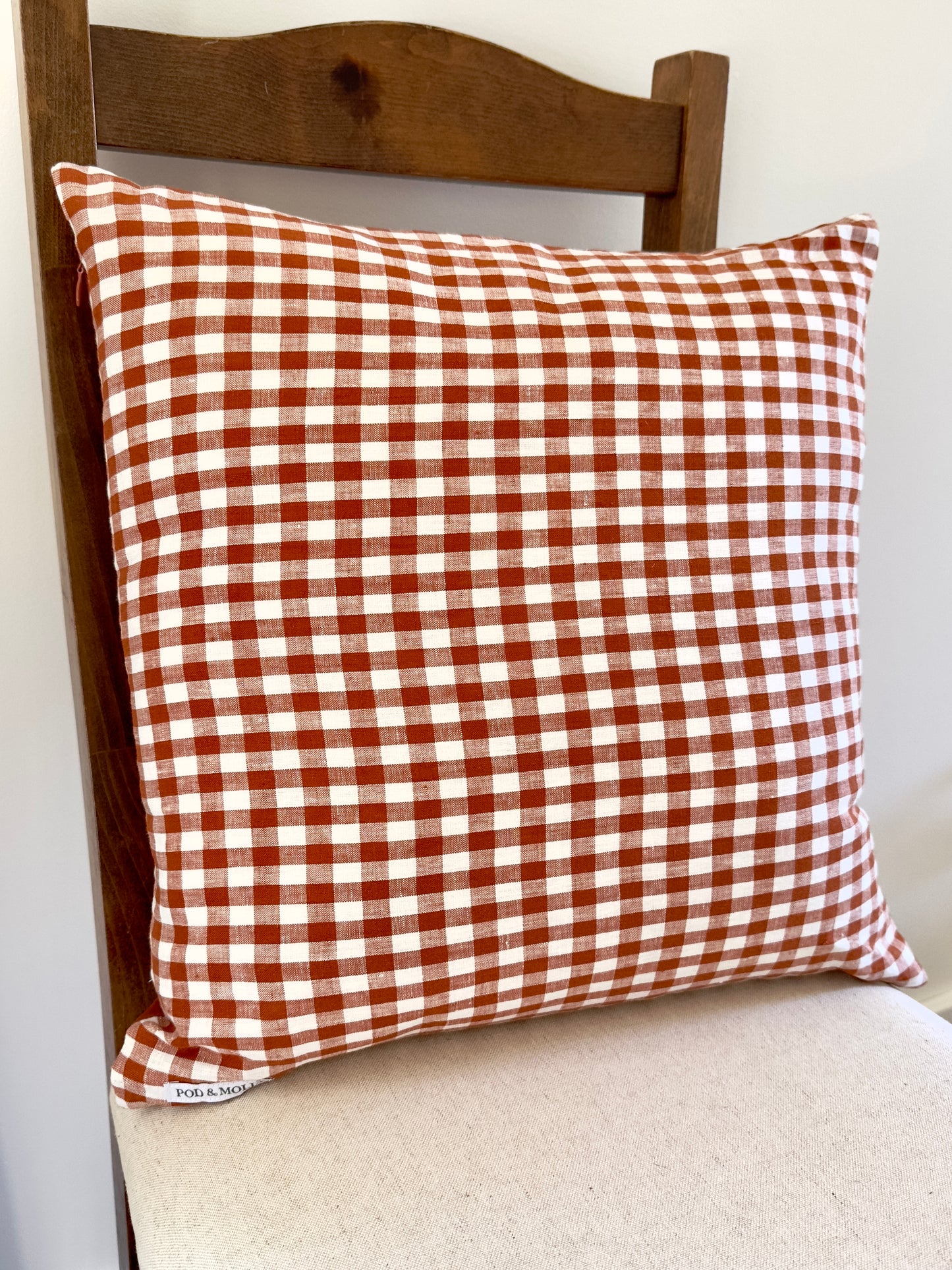 Emmerson linen cushion paprika