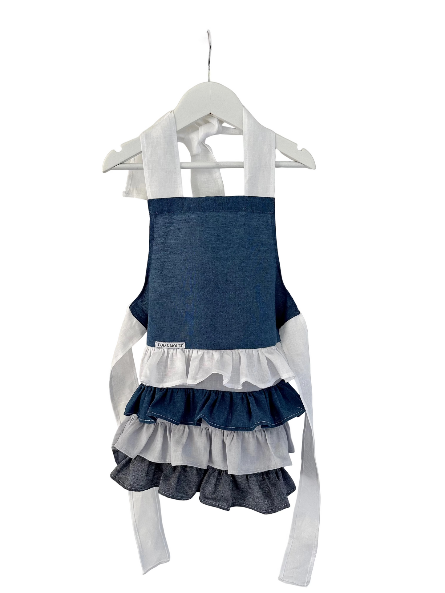 Keira ruffled linen apron