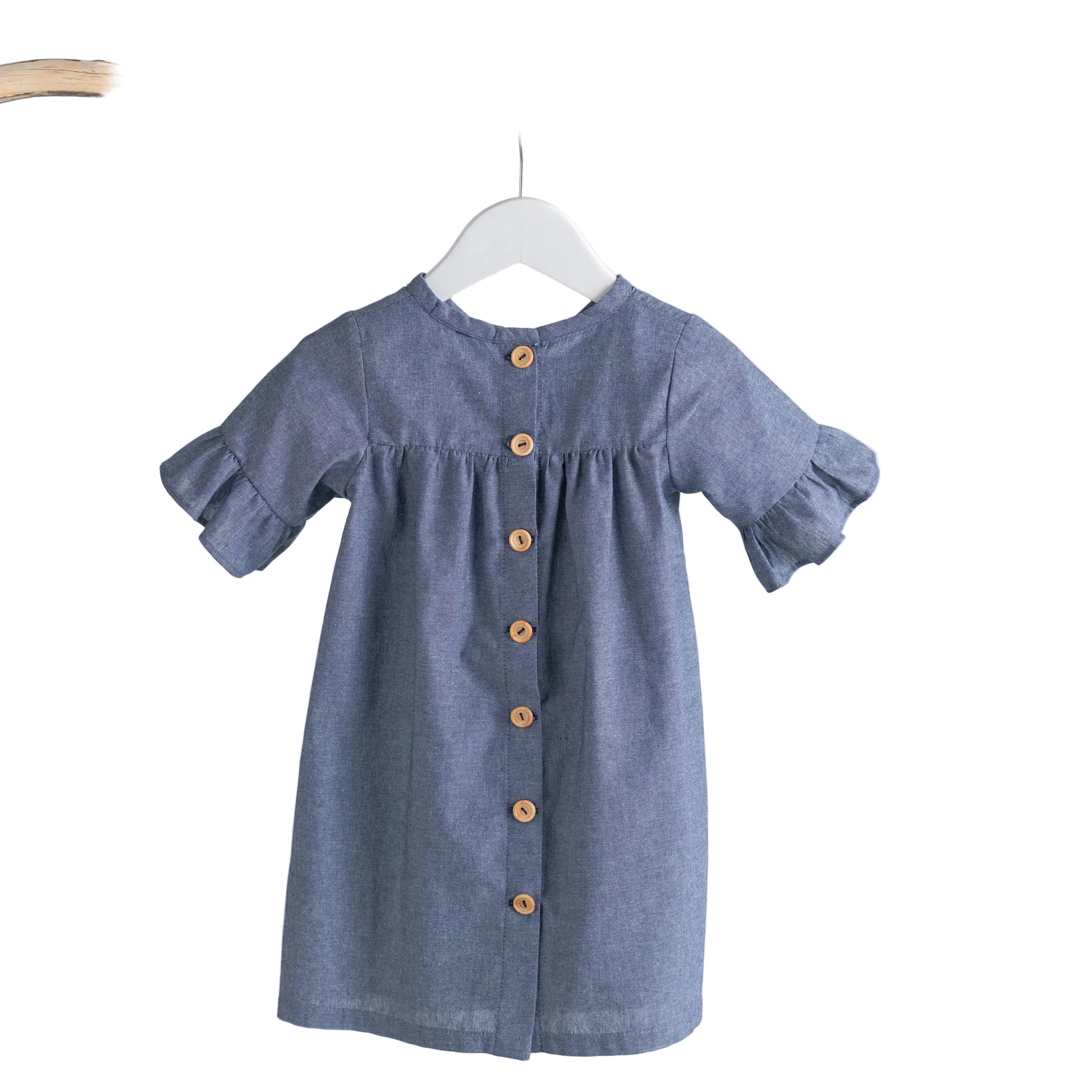 Girls Lilly dress back Chambray