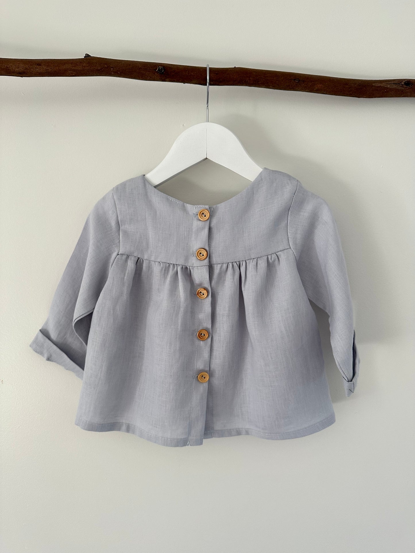 Lilly long sleeve top pale blue back