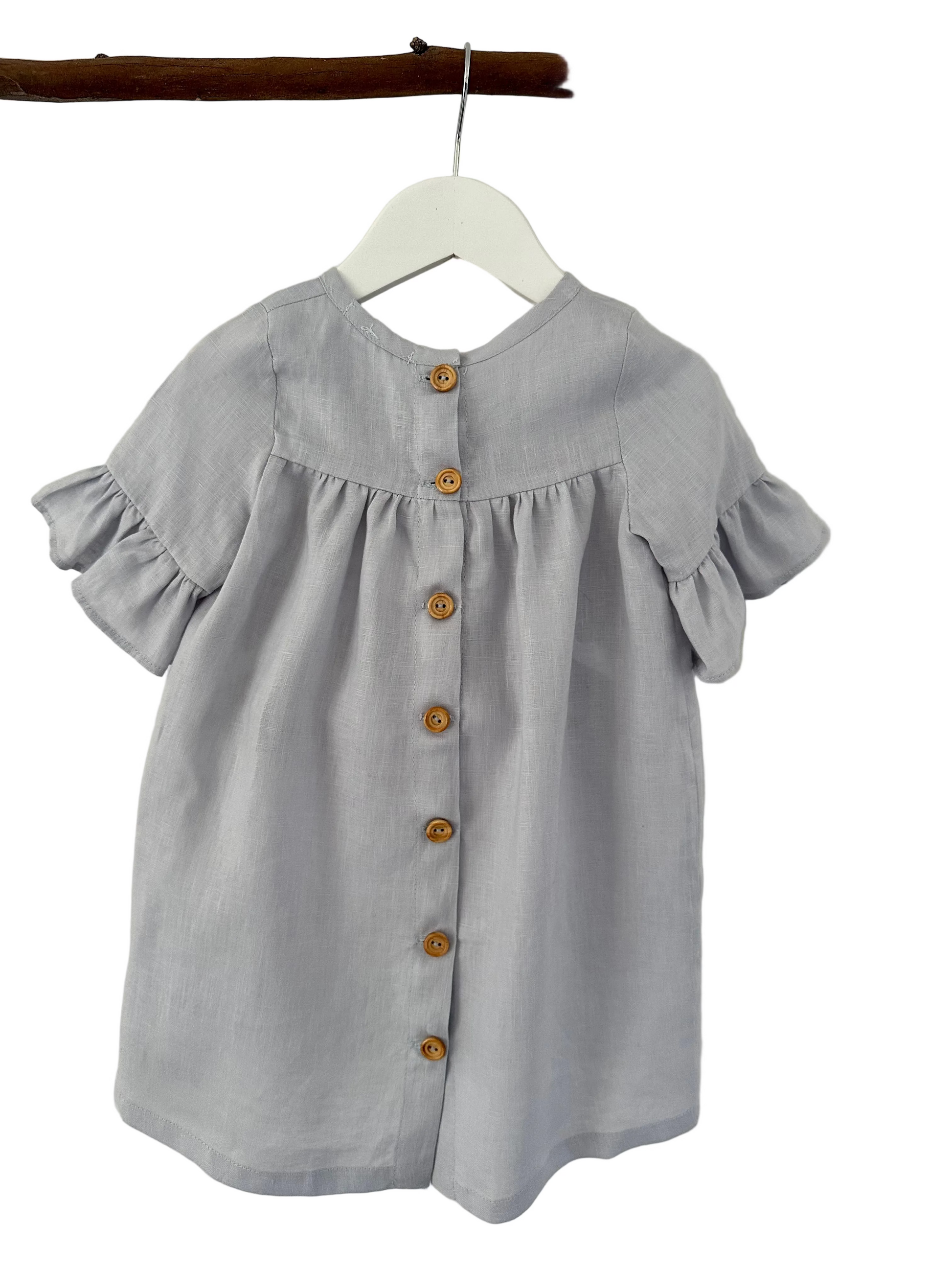 Girls Lilly dress pale blue back