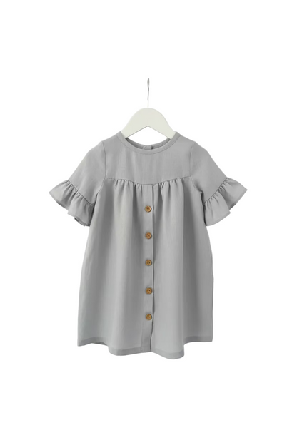 Girls Lilly dress pale blue back