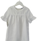 Girls Lilly dress white linen front