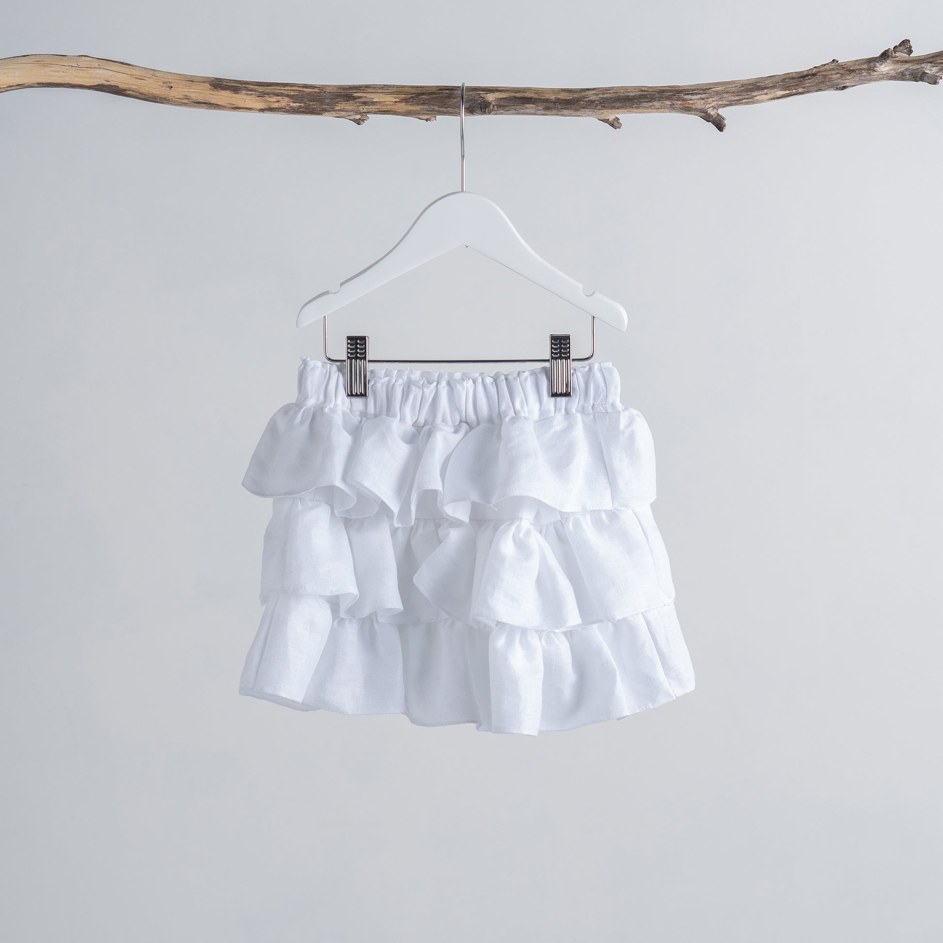 Girls white Lucy skirt back