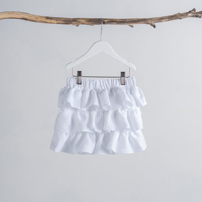 Girls white Lucy skirt front