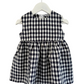 Olivia Linen baby dress nany check