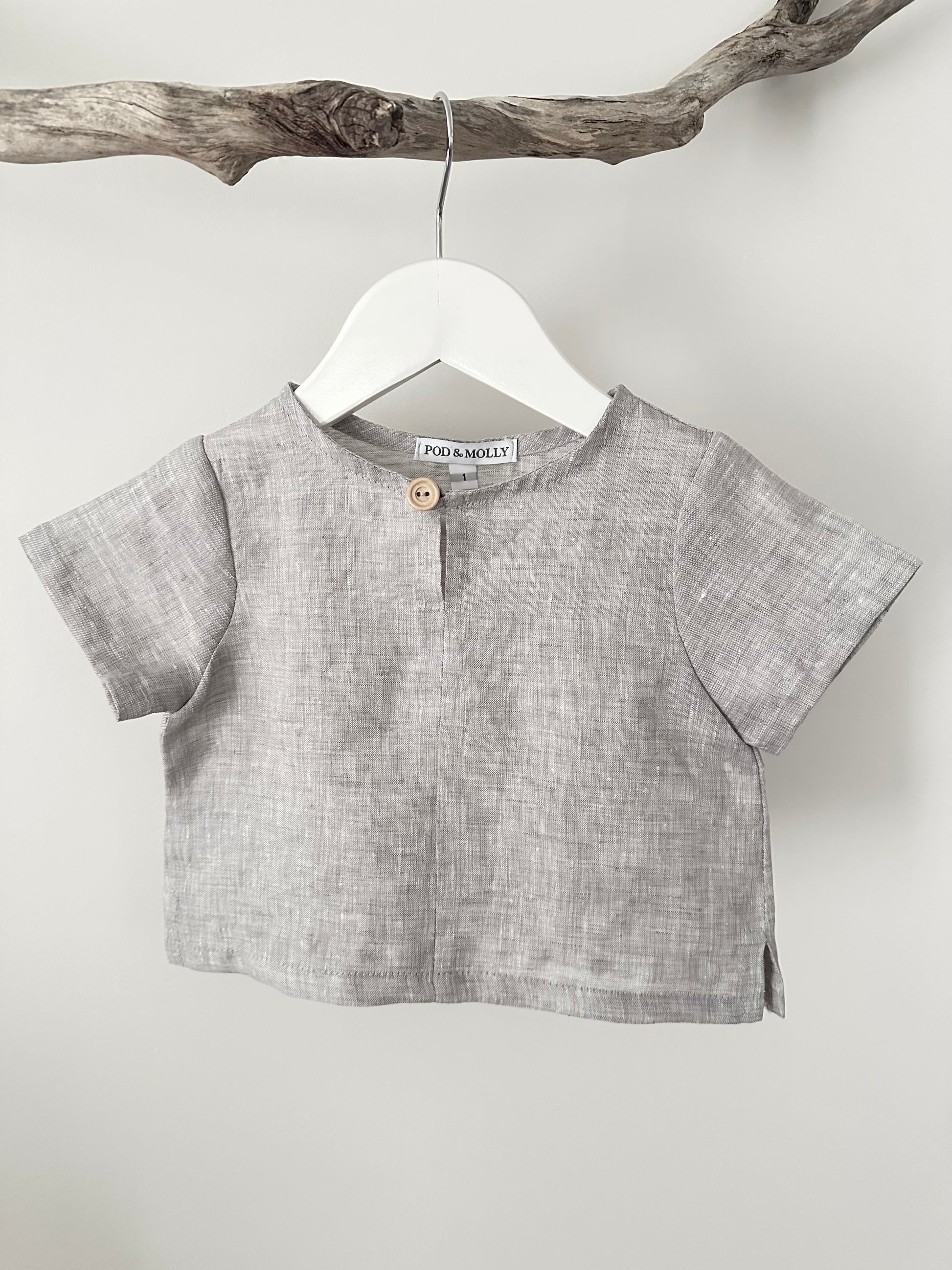 Ollie short sleeve top grey