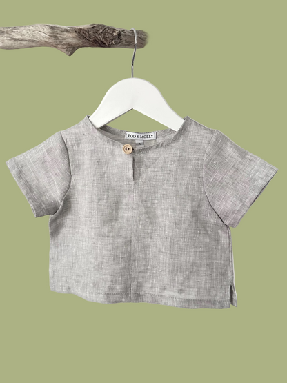 Ollie short sleeve top grey
