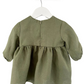 Sophie linen dress Olive back